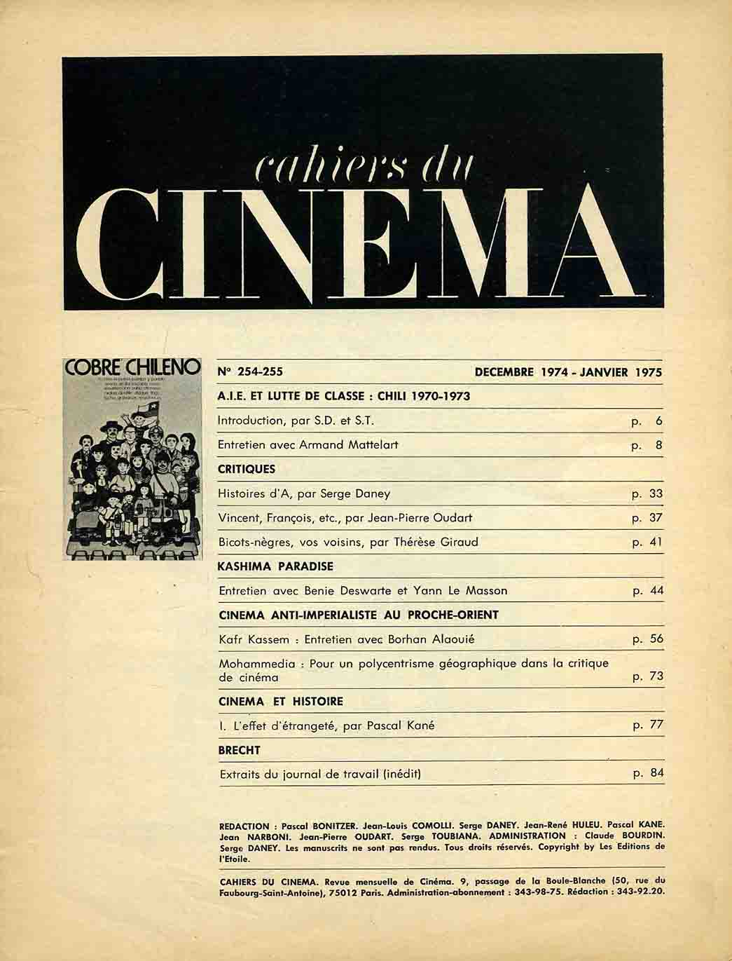Periodicals: Cahiers Du Cinema